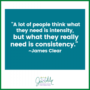 consistency over intensity James Clear quote