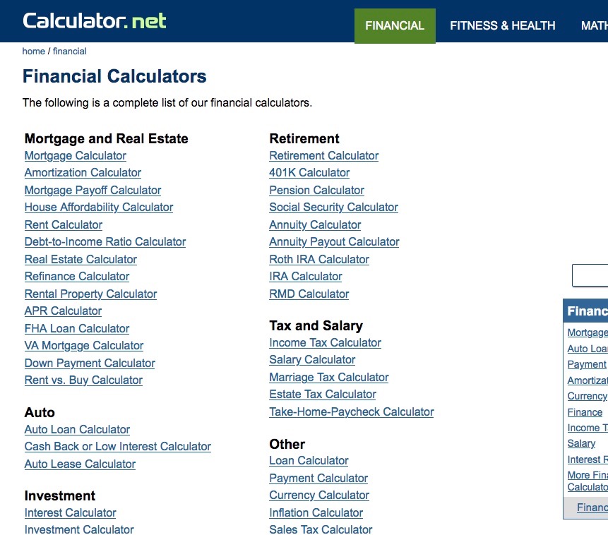 calculator.net financial calculator financial calculators